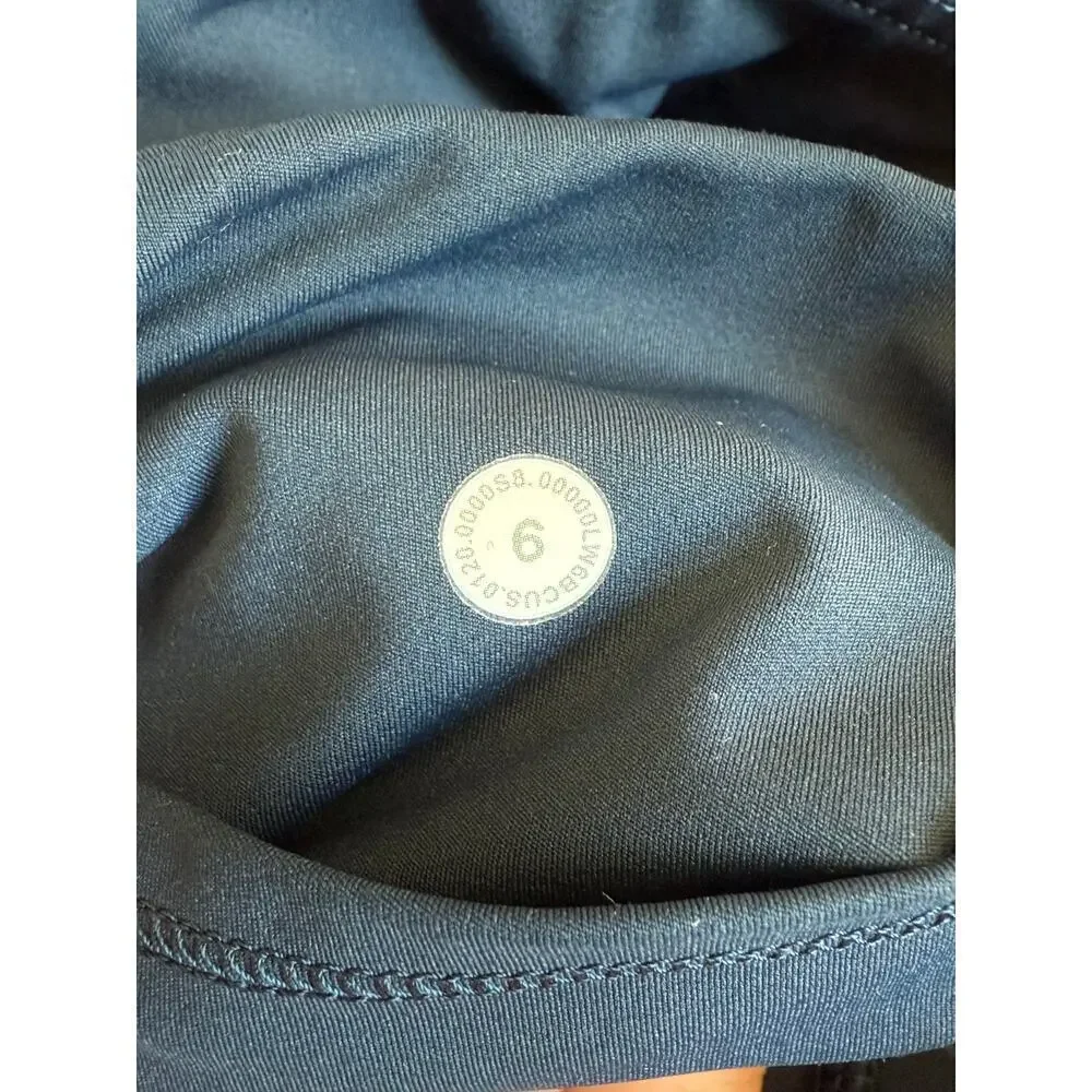 Lululemon Fast and Free Cropped Leggings Navy Blue 17.5” Inseam Size 6